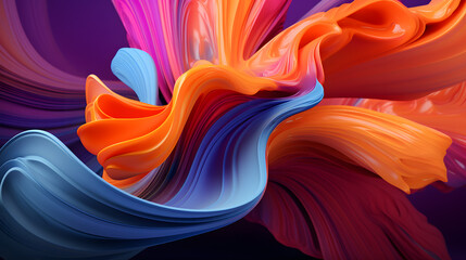 Stunning desktop wallpaper with vibrant 3D abstract art
