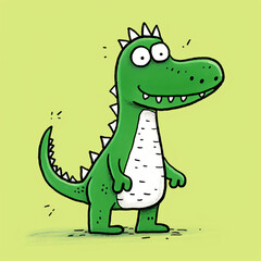 Obraz premium green dragon cartoon