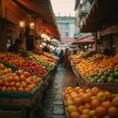 Fototapeta na wymiar fruits and vegetables at market