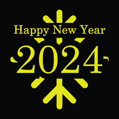Happy new year 2024 logo, 2024 logo. happy new year