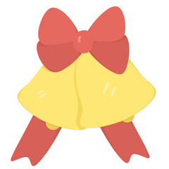 christmas bells with bow