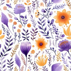 seamless pattern with flowers