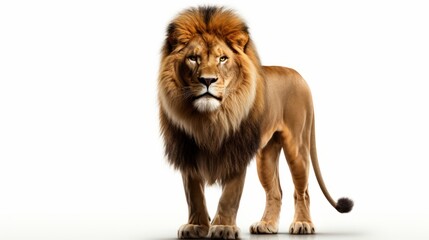 Obraz premium Lion isolated on a white background