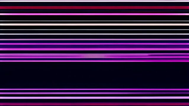 A glitchy, static-filled image with a purple background