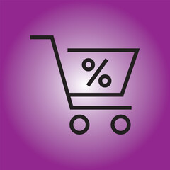 shopping cart icon on button