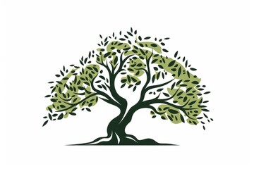 Olive Tree icon on white background