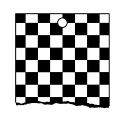 Obraz premium black checkered note y2k retro digital planner goodnotes sticker sticky memo paper banner Blank schedule Bookmarks.