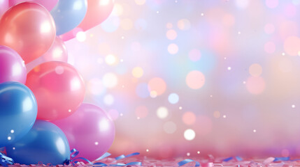 Obraz na płótnie Canvas background for celebration with balloons 