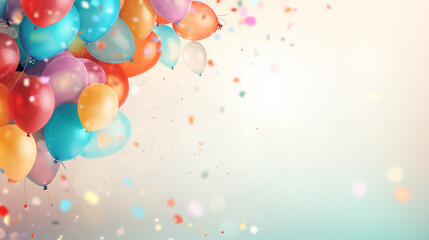 background for celebration with balloons 