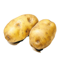potatoes isolated on white