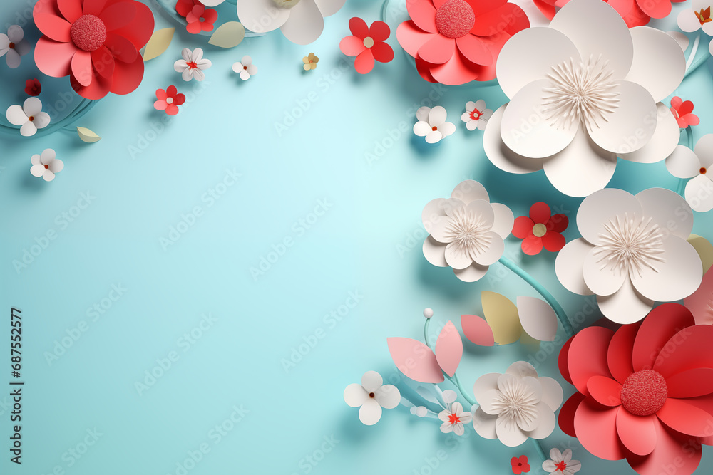 Wall mural abstract flower background 