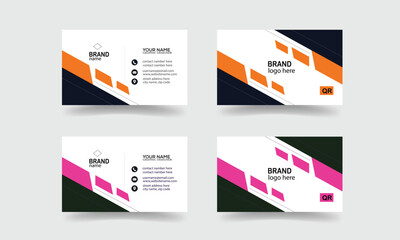 set of business cards and modern business card template