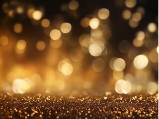black background with glittering golden bokeh 
light , Mood and tone of luxury , made it elegant  and shining with good proportion for image background , AIGENERATED 