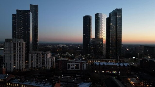 Downtown Manchester at dusk 5