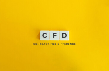 Contract for difference (CFD) Abbreviation and Banner.
