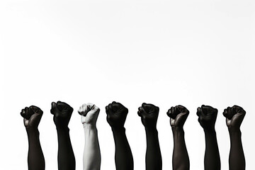 Man revolution hand protest freedom arm background people fight power fist concept