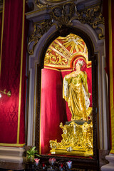 Obraz premium Statue of St. Catherine inside the Parish Church of St. Catherine in the village of Zurrieq
