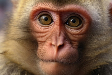 Japanese monkey facing you