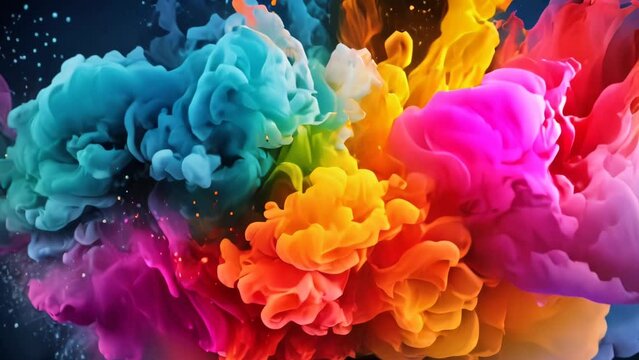 Colorful ink clouds