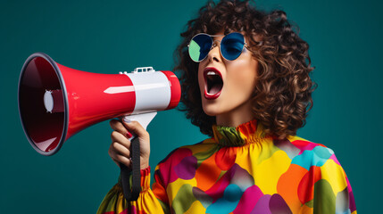 Women wielding megaphones are seen in the most powerful and empowering images to send their voices out to the society around them in the most powerful and self-assured way. The fact that she carries.