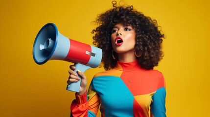 Women wielding megaphones are seen in the most powerful and empowering images to send their voices...