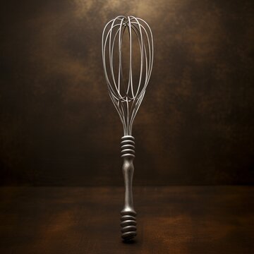 A timeless steel whisk, its coiled wires ready to whip up culinar - Image #1 @asad khan
