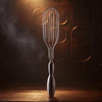 A timeless steel whisk, its coiled wires ready to whip up culinar - Image #4 @asad khan