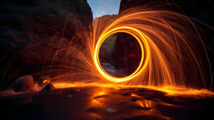 Dazzling light painting photography