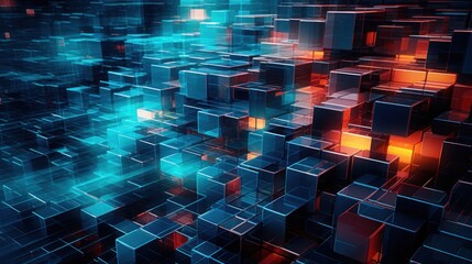 Obraz premium Abstract Patterns Reflecting the Dynamics of IT Progress