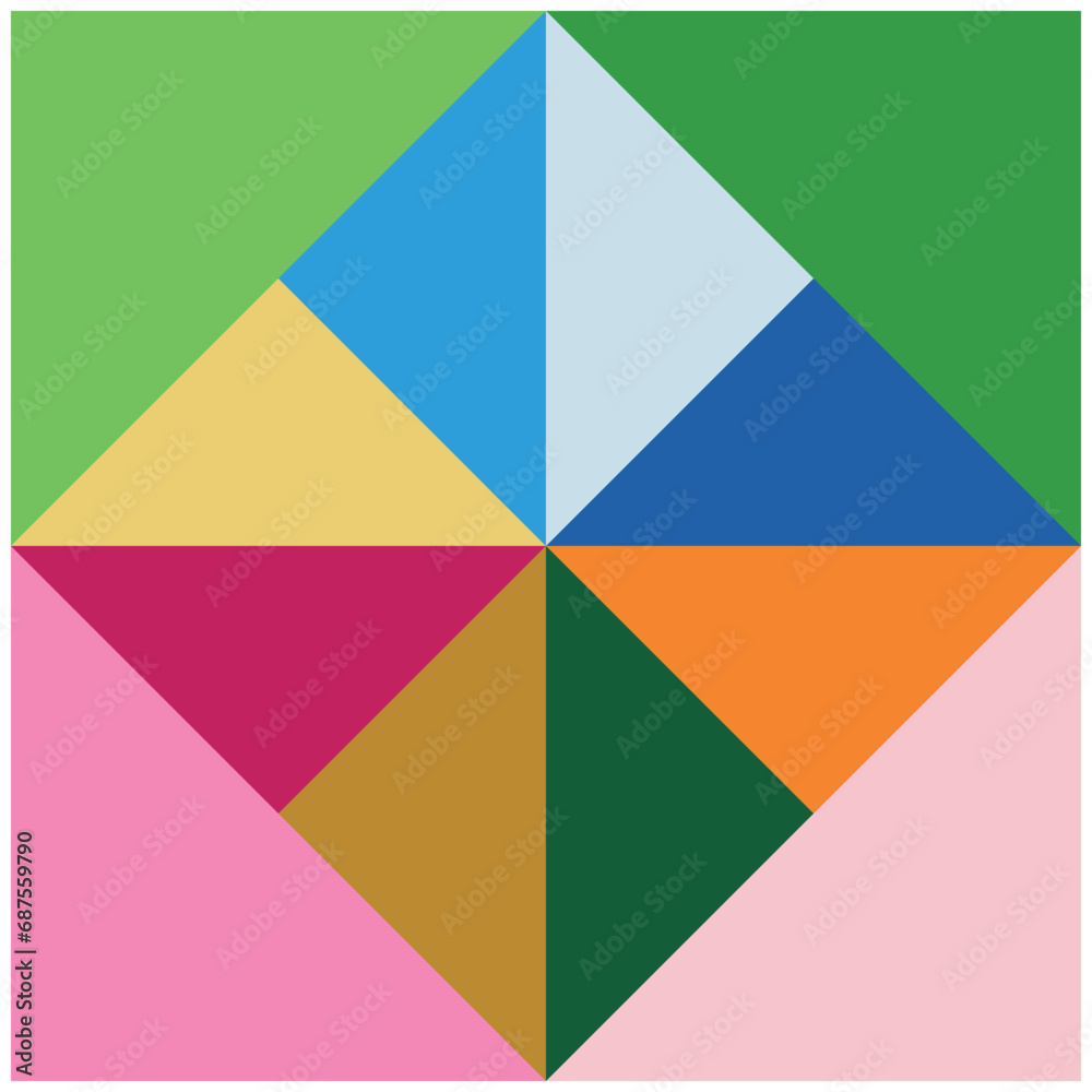 Poster abstract background with squares, rectangles, rhombus and crosses. vector illustration. design eleme