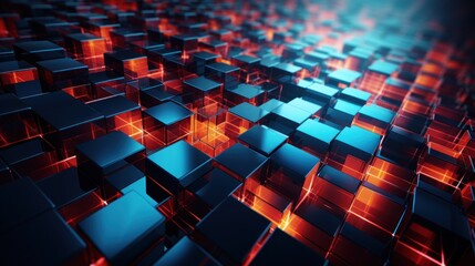 Obraz premium Abstract Patterns Reflecting the Dynamics of IT Progress