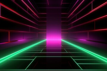 Party Pulse Abstract Neon Waves Fantastic Fusion Neon Lightscape,Neon Dance Floor Background