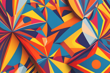 abstract and visually captivating  shapes and  colorful to evoke a sense