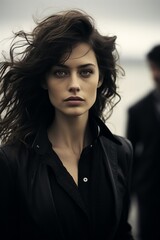 Fototapeta premium stylish emotional fashion portrait of a beautiful couple