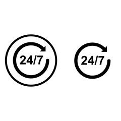 24 Hours a day service icon