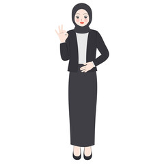 muslim business woman illustration