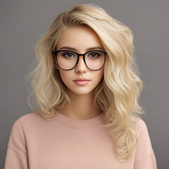 Obraz premium portrait of a woman wearing glasses