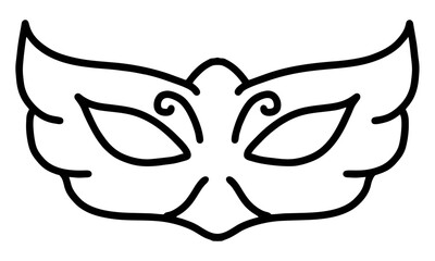 Carnival mask vector icon 