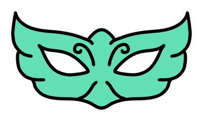 Mardi Gras carnival mask vector icon