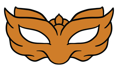 Mardi Gras carnival mask vector icon