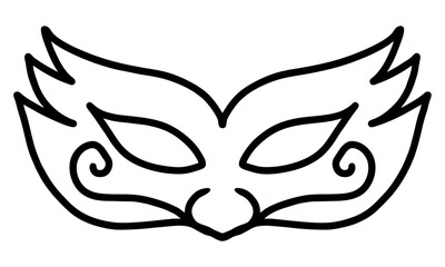 Mardi Gras carnival mask vector icon
