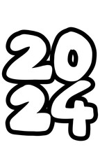 Happy New Year. Lettering text for Happy New Year