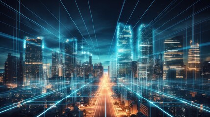 Fototapeta premium Digital Transformation in IT Background