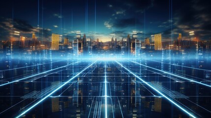 Fototapeta premium Digital Transformation in IT Background