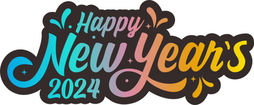 New year day background with star pattern and typography of happy new years 2024 text . Vector illustration. Wallpaper, flyers, invitation, posters, brochure, banners.