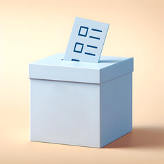 Ballot box with voting card
