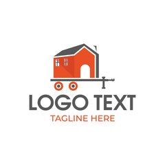 Tiny house logo design vector
