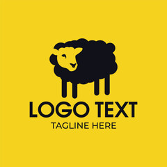 sheep logo design vector