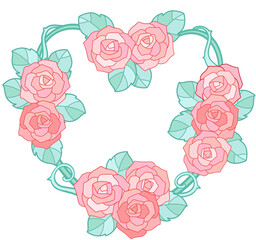 pattern of roses, valentine