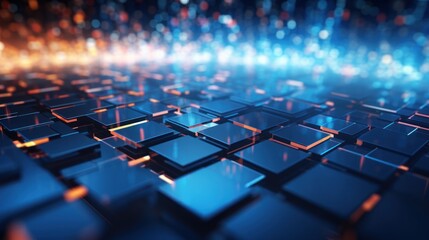 Obraz premium Dynamic Abstractions in the World of Information Technology Background